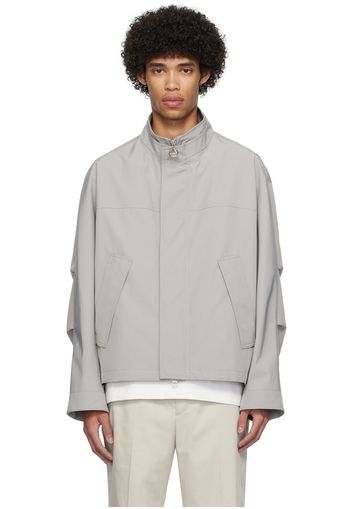 Solid Homme Gray Stand Collar Jacket