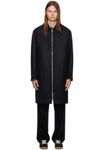 Solid Homme Black Spread Collar Coat