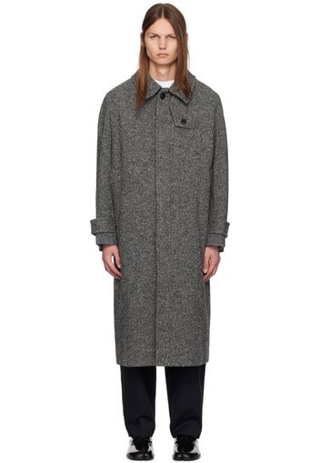 Solid Homme Gray Plaque Coat