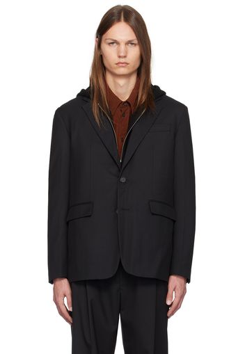 Solid Homme Black Twill Blazer