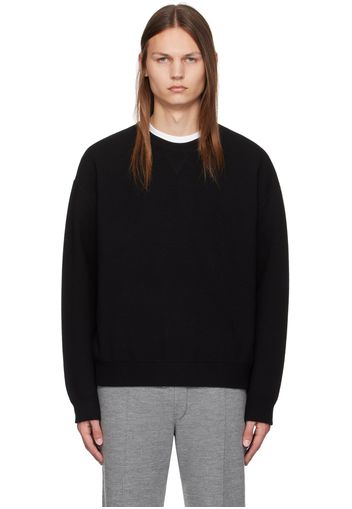 Solid Homme Black Crewneck Sweater