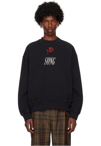 Song for the Mute Black 'Song' Gym Sweatshirt