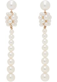 Sophie Bille Brahe White Colonna Perle Earrings