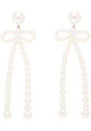 Sophie Bille Brahe White Bow Rosette Earrings