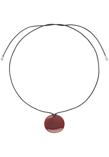 Sophie Buhai Black & Red Medium Full Moon Pendant Necklace