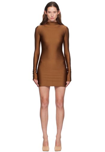 Sportmax Brown Fitted Minidress