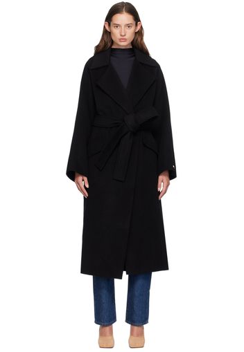 Sportmax Black Virgin Wool & Cashmere Coat