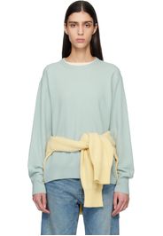 ssstein Blue Extra Fine Wool Knit Sweater