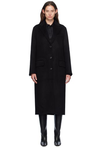 Stand Studio Black Savile Coat