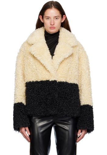 Stand Studio Black & Off-White Jubel Faux-Shearling Jacket