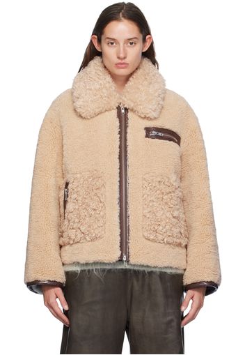 Stand Studio Beige Joann Faux-Shearling Jacket