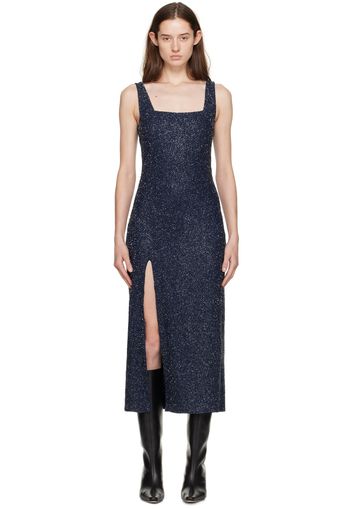 Staud Navy 'Le Sable' Midi Dress