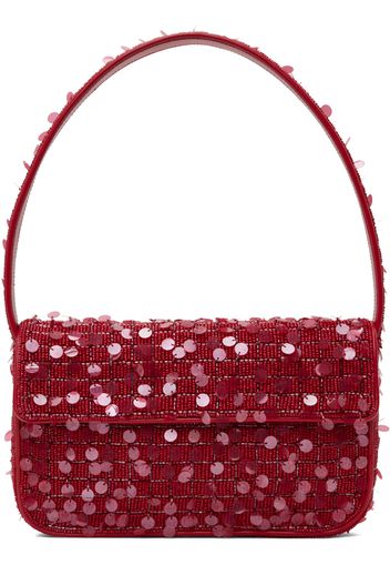 Staud Red Tommy Beaded Bag