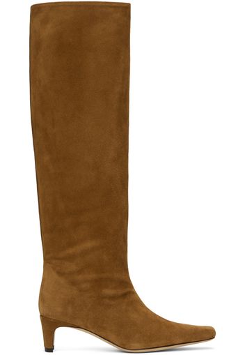 Staud Tan Wally Suede Tall Boots