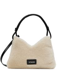 Staud Off-White Valerie Shearling Shoulder Bag