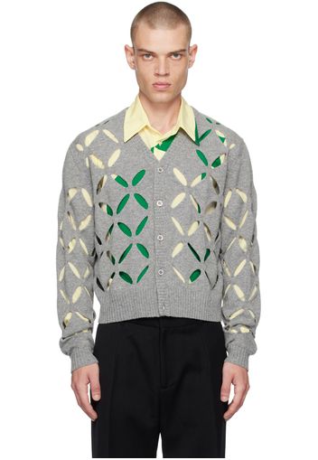 Stefan Cooke Gray Slashed Cardigan