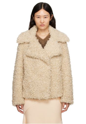 Stella McCartney Beige Teddy Faux-Shearling Jacket