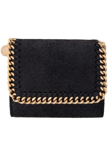 Stella McCartney Black Falabella Small Flap Wallet