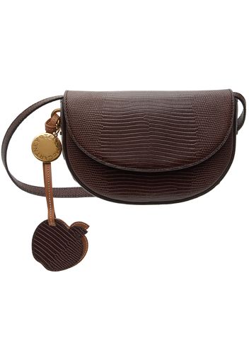 Stella McCartney Brown Frayme Scale-Embossed Bag