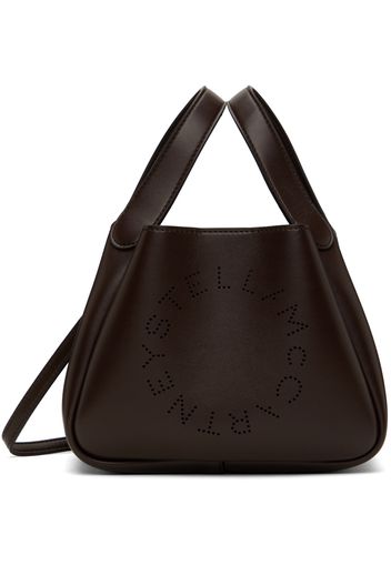 Stella McCartney Brown Logo Crossbody Double Top Handle Bag