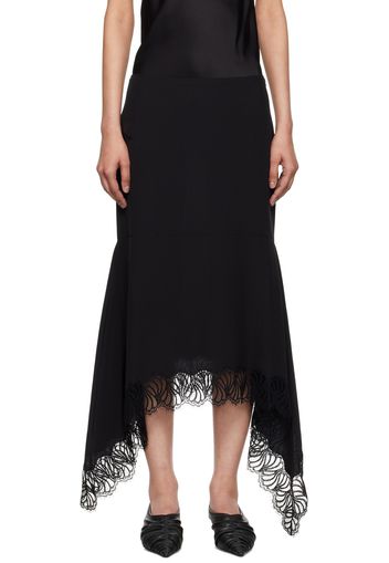 Stella McCartney Black Asymmetric Midi Skirt