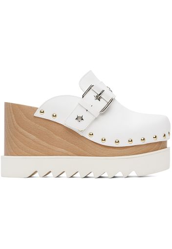 Stella McCartney White Elyse Star-Studded Slip-On Loafers