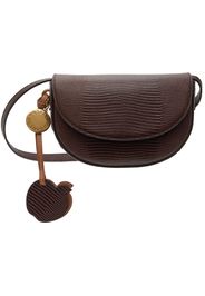 Stella McCartney Brown Frayme Scale-Embossed Bag