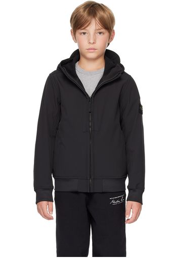 Stone Island Junior Kids Black Logo Patch Jacket