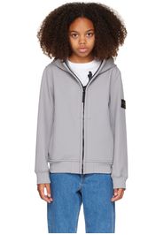 Stone Island Junior Kids Gray Hooded Jacket