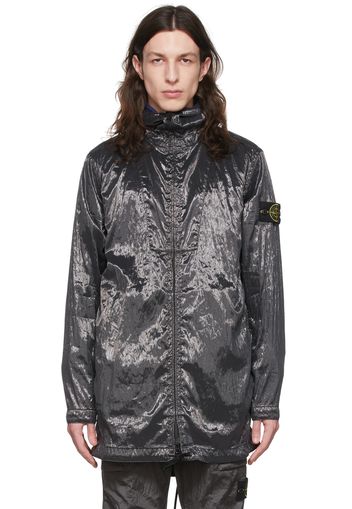 Stone Island Black Nylon Coat