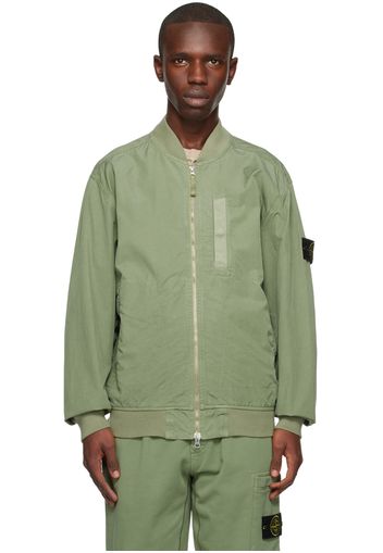 Stone Island Green Patch Bomber Jacket