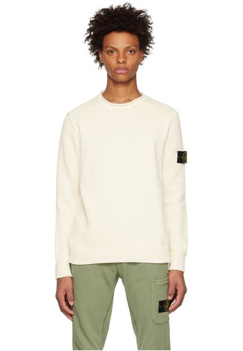 Stone Island Off-White Crewneck Sweater