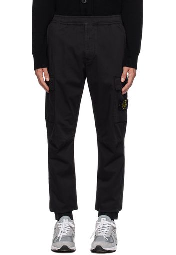 Stone Island Black Drawstring Cargo Pants