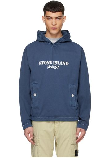 Stone Island Navy Old Treatment Hoodie