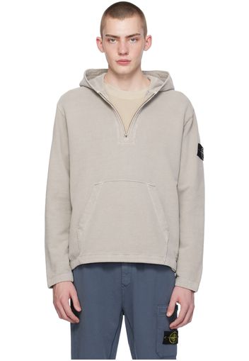 Stone Island Taupe Patch Hoodie