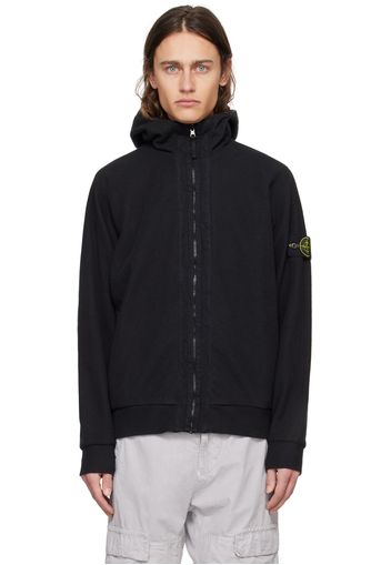 Stone Island Black Zip Reversible Hoodie