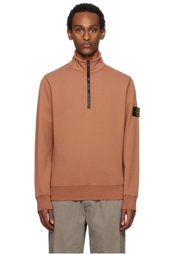 Stone Island Brown Half-Zip Sweater