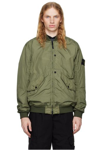 Stone Island Khaki Crinkle Bomber Jacket