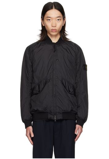 Stone Island Black Wind-Resistant Bomber Jacket