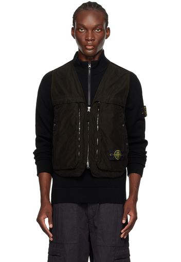 Stone Island Black Garment-Dyed Vest