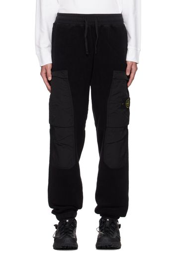 Stone Island Black Paneled Sweatpants