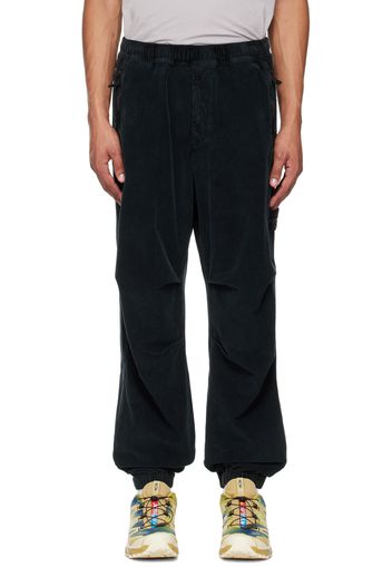 Stone Island Black Garment-Dyed Trousers