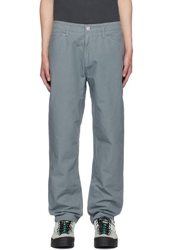 Stone Island Gray Straight-Leg Trousers