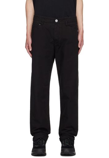 Stone Island Black Straight-Leg Trousers