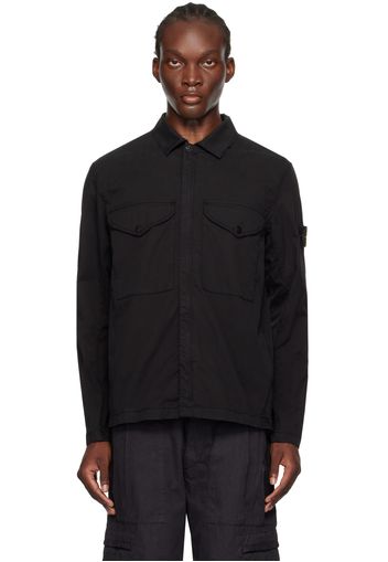 Stone Island Black Logo Patch Shirt