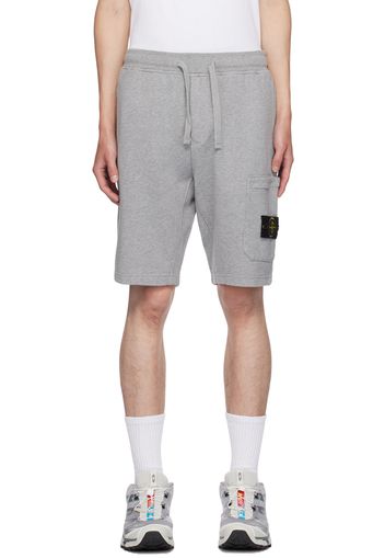 Stone Island Gray Drawstring Shorts