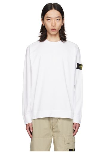 Stone Island White Hevy Sweatshirt