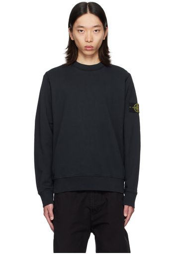 Stone Island Navy Garment-Dyed Sweatshirt