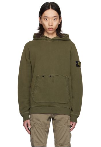 Stone Island Green Patch Hoodie