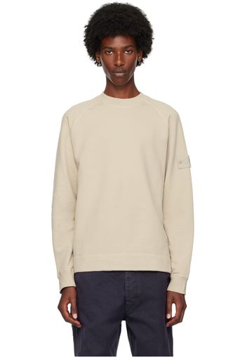 Stone Island Beige Logo Patch Sweatshirt